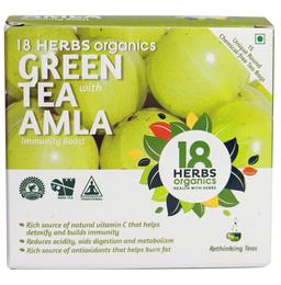 18 Herbs Organics Green Tea Bag (1.25gm Each) with Amla