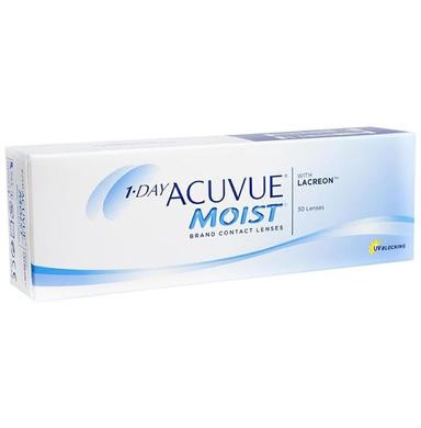 1Day Acuvue Moist with Lacreon Contact Lens Optical Power -7 Transparent Spherical