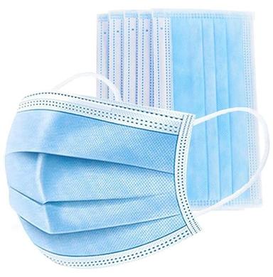 1Mile Blue Universal 3 Ply Disposable Surgical Face Mask with Nose Pin