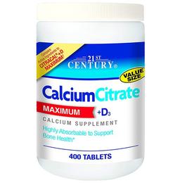 21st Century Calcium Citrate Maximum + D3 Tablet
