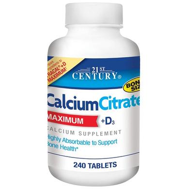 21st Century Calcium Citrate Maximum + D3 Tablet
