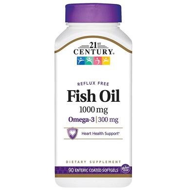21st Century Fish Oil 1000mg Enteric Coated Softgels