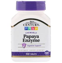 21st Century Papaya Enzyme Chewable Tablet