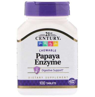 21st Century Papaya Enzyme Chewable Tablet