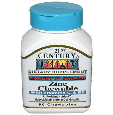 21st Century Zinc Chewable Tablet Cherry