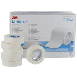 3M 1530-0 Micropore Hypoallergenic Surgical Tape 1.25cm