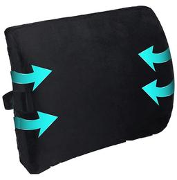 4V1 BKR13 Orthopedic Lumbar Support Pillow Standard Black