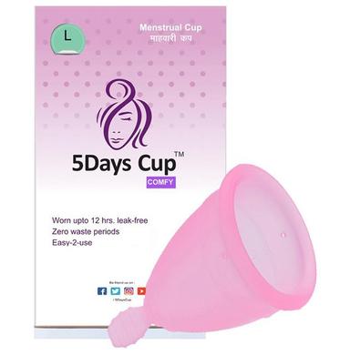 5DaysCup Comfy Reusable Menstrual Cup Large Pink