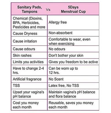 5DaysCup Comfy Reusable Menstrual Cup Small Pink