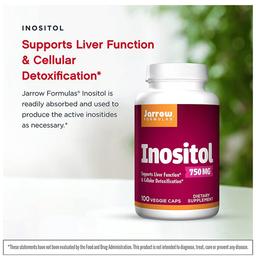 Jarrow Formulas Inositol 750mg Veggie Cap | Supports Cellular Health
