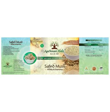 Aachman Veda Safed Musli Virility & Stamina Capsule 500mg (60 Each)
