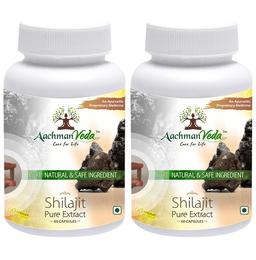 Aachman Veda Shilajit+ Pure Extract Ashwagandha with Safed Musli Capsule (60 Each)