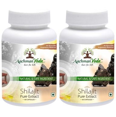 Aachman Veda Shilajit+ Pure Extract Ashwagandha with Safed Musli Capsule (60 Each)