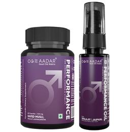 Aadar Combo Pack of Performance Oil 30ml & Performance 500mg 60 Capsule