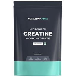 Nutrabay Creatine Monohydrate Amino Acid | Powder for Strength & Absorption | No Added Sugar | Unflavoured