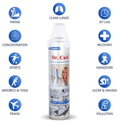 Dr Care Portable Oxygen Can with Inbuilt Mask