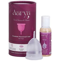 Aarya Premium Medical Grade Silicone Menstrual Cup with Cup Wash (50ml) Large