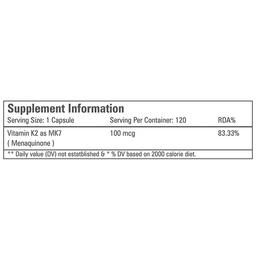 Abbie's Nutrition Plus Health Supplement Vitamin K2 as MK7 Capsule