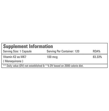 Abbie's Nutrition Plus Health Supplement Vitamin K2 as MK7 Capsule
