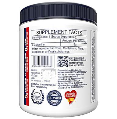 Top Nutrition Powder Glutamine Recovery Booster Unflavored