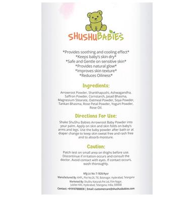 ShuShu Babies Talc-Free Arrowroot Baby Powder