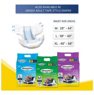 Absorbia Unisex Adult Pant Style Diaper 43-61 inches XXl
