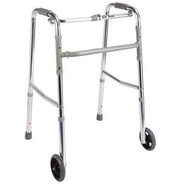 Dr Trust USA Aluminium Folding Walker with 5 Inch Wheels 340