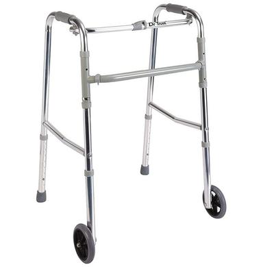 Dr Trust USA Aluminium Folding Walker with 5 Inch Wheels 340