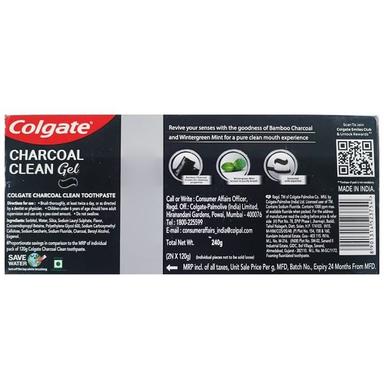 Colgate Charcoal Clean Gel (120gm Each)