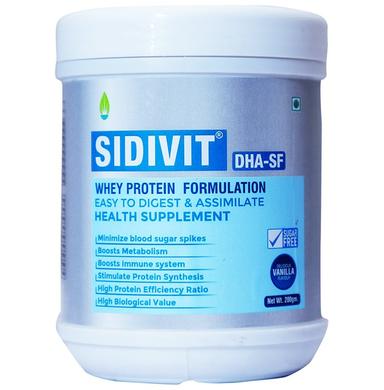 Sidivit DHA-SF Whey Protein Powder (200gm Each) Vanilla