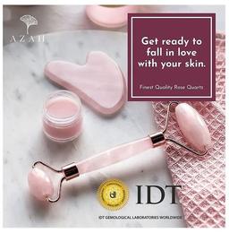 Azah Rose Quartz Roller & Gua Sha Set