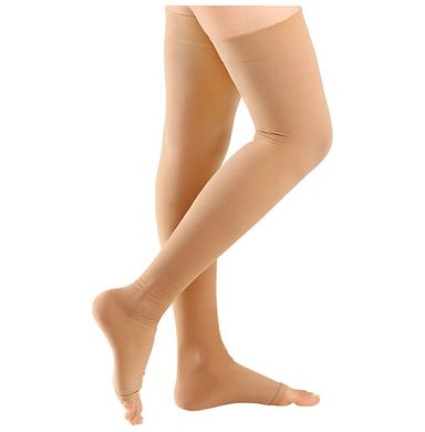 actiLEGS Class I Medical Compression Stocking Open Toe Skin Colour Large Thigh Length