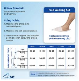 actiLEGS Class II Medical Compression Stocking Open Toe Skin Colour Small Thigh Length