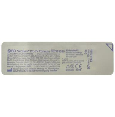 BD Neoflon Pro IV Cannula Ref 391390 24GA