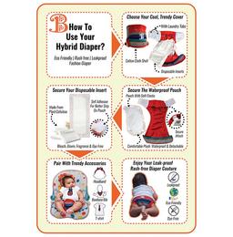 Bdiapers Disposable Inserts with Washable Cover Small