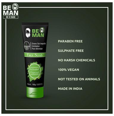 Be O Man Activated Charcoal Face Scrub