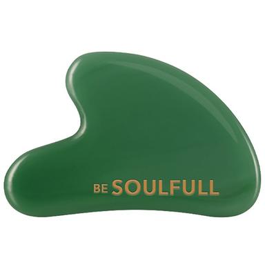 Be Soulfull Natural Green Jade Gua Sha Face Massaging Stone