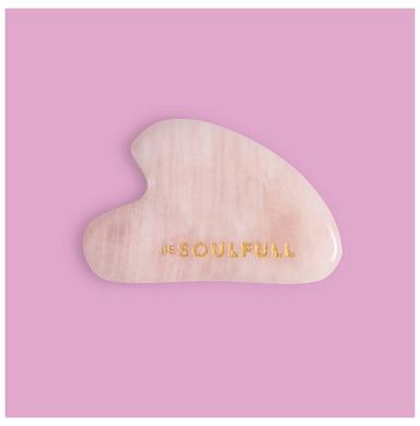 Be Soulfull Natural Rose Quartz Gua Sha Face Massaging Stone