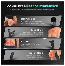 beatXP Bolt Deep Tissue Massage Gun Red