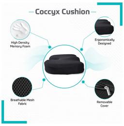beatXP Coccyx Seat Cushion for Tailbone Pain Relief Black