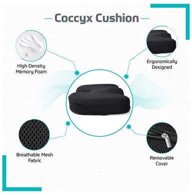 beatXP Coccyx Seat Cushion for Tailbone Pain Relief Black