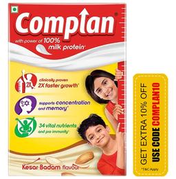 Complan Nutrition Drink Powder for Children | Nutrition Drink for Kids with Protein & 34 Vital Nutrients | Kesar Badam