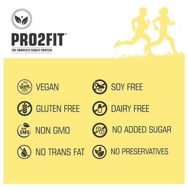 Pro2fit Unflavoured & Vanilla Pure Plant Protein (500gm Each)