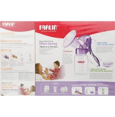 Farlin Effort-Saving Manual Breast Pump with Milk Storage Bottle Set