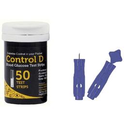 Control D Combo Pack of 50 Test Strips and 50 Lancets