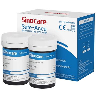 Sinocare Safe-Accu Blood Glucose Test Strips with Lancets (50 Each)
