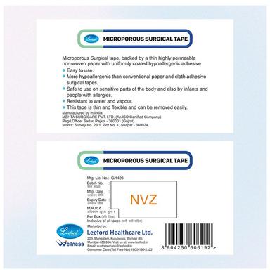 Leeford Microporus Surgical Tape 25mm x 9.1m