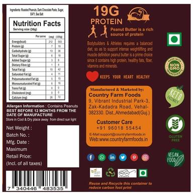 Country Farms Dark Chocolate Peanut Butter Luscious & Creamy