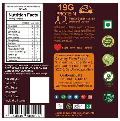 Country Farms Dark Chocolate Peanut Butter Luscious & Crunchy