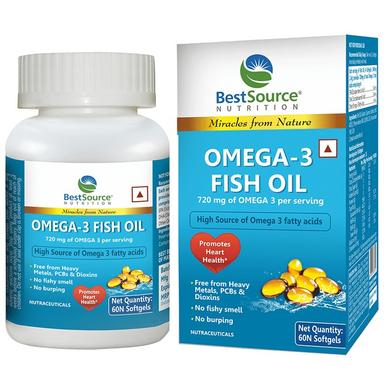BestSource Nutrition Omega-3 720 mg Fish Oil | Softgels with EPA & DHA | For Heart Health